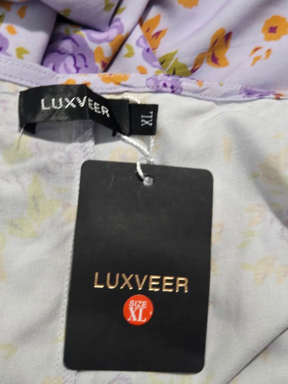 NWT | Purple Lavender Floral Wide Leg Spaghetti Strap Romper Jumpsuit | XLarge - Picture 8 of 10